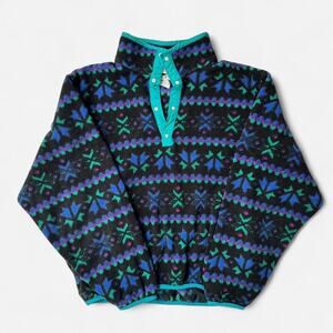 Vintage L.L. Bean snap button fleece pullover